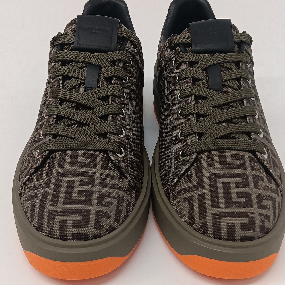 Balmain Men's Monogram Jacquard B-Court Low Top Sneakers - Picture 8 of 16